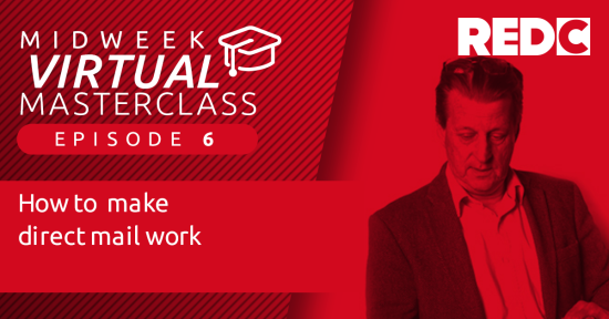 Video titlecard for "How to make direct mail work" masterclass