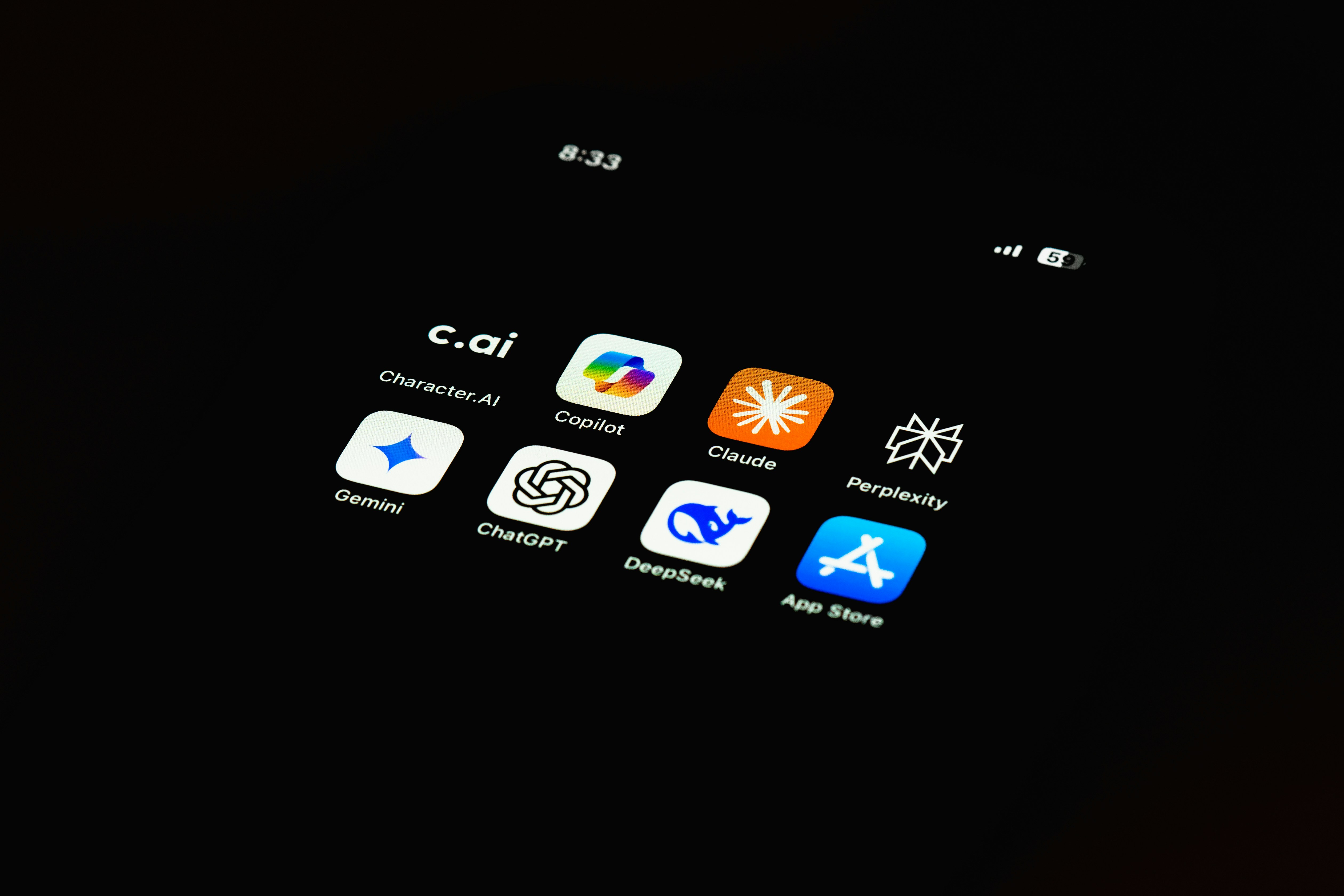App folder of artificial intelligence apps